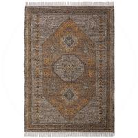 NATURTEPPICH handgewebt BERMEO, im Vintage-Stil, aus Jute, Natur, 140 x 200 cm - Beige, Textil (200/140cm) - KADIMA DESIGN