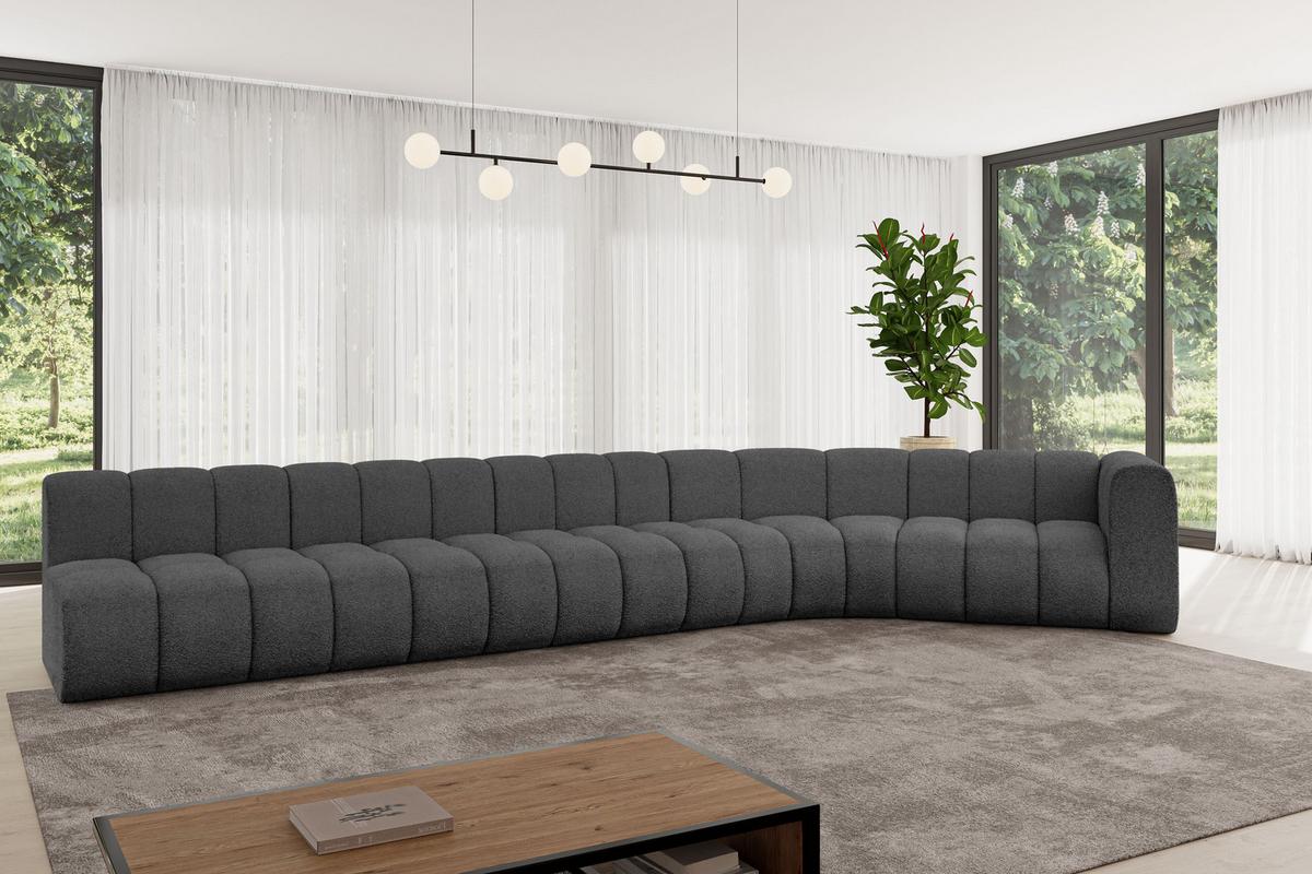 ECKSOFA modulares Sofa Karex-L3 - 490x194x70 cm Grau - Grau, Holzwerkstoff/Textil (490/194cm) - ALTDECOR