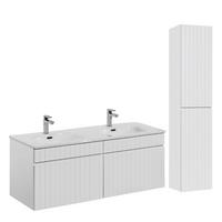 BADMÖBEL 120cm Zelie 2er-Set Weiß - Weiß, Holzwerkstoff (120/46/45cm) - Petits-meubles