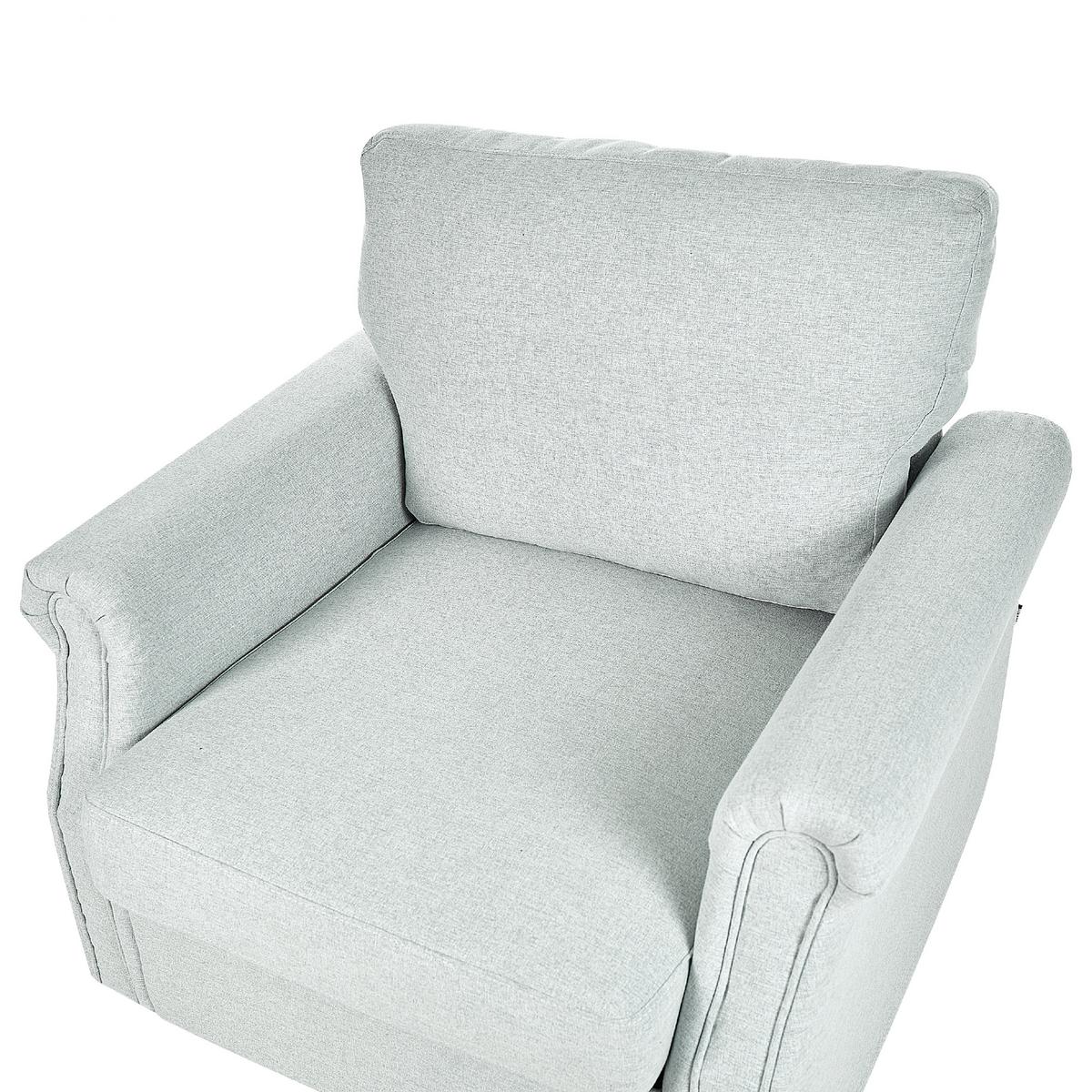 SESSEL Polsterbezug Grau Vietas - Grau, Textil/Metall (85/88/67cm) - Beliani