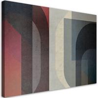 LEINWANDBILD Retro Abstraktion 90x60cm - Grau, Textil (90/60cm) - Feeby