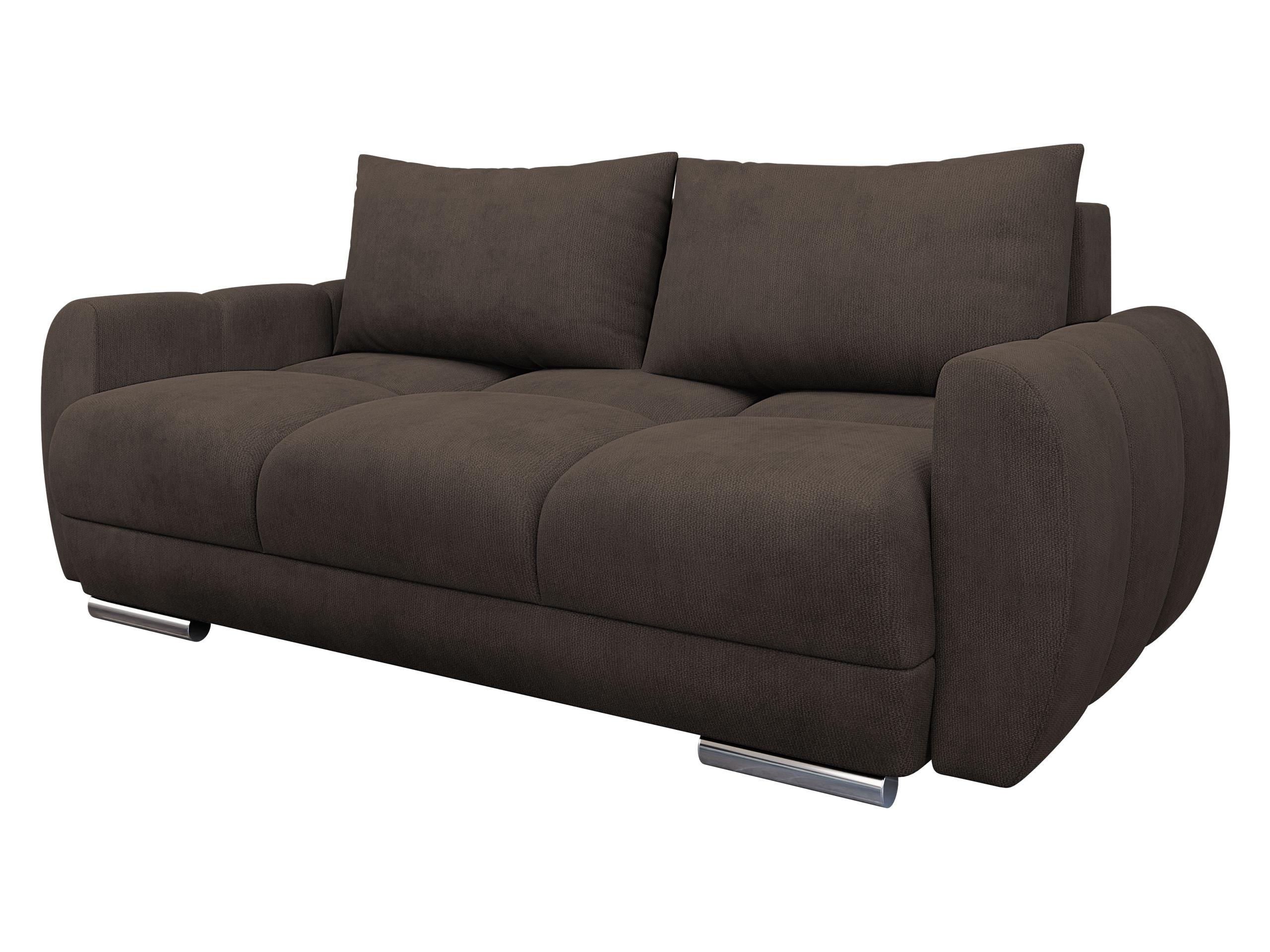 SOFA Logo 2 - Dunkelbraun/Silberfarben, Holz/Kunststoff (186/89/97cm) - MIRJAN24
