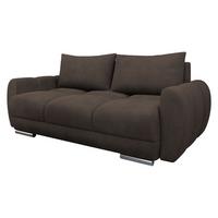 SOFA Logo 2 - Dunkelbraun/Silberfarben, Holz/Kunststoff (186/89/97cm) - MIRJAN24