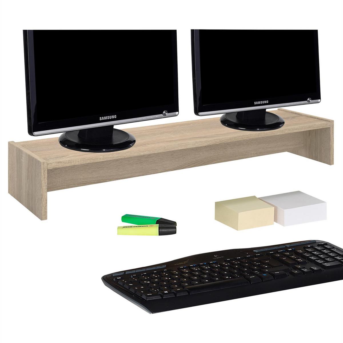 MONITORSTÄNDER ZOOM - Sonoma Eiche, Holzwerkstoff (27/100/15cm) - CARO-Möbel