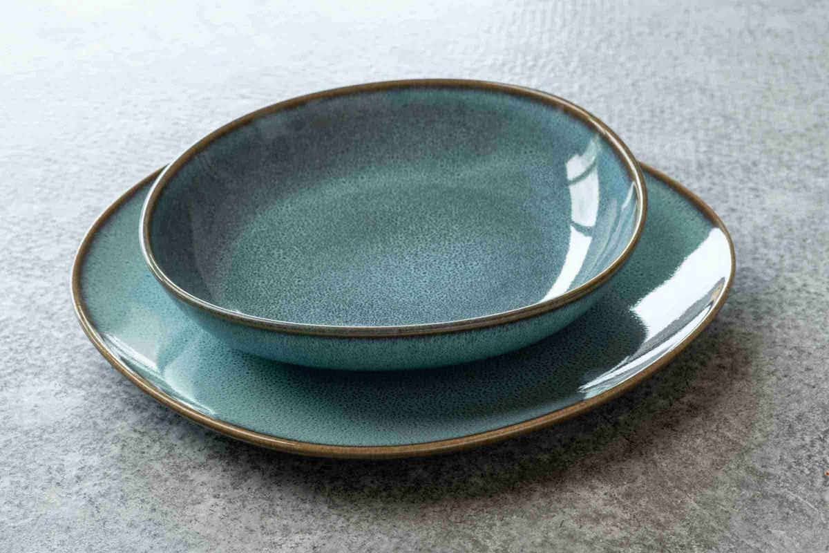 FRÜHSTÜCKS-SET Lave Glacé 6-tlg. - Türkis, Keramik (28/22/38cm) - like.Villeroy & Boch