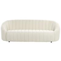 3-SITZER-SOFA Samtstoff cremeweiß Malung - Weiß, Textil (200/68/79cm) - Beliani