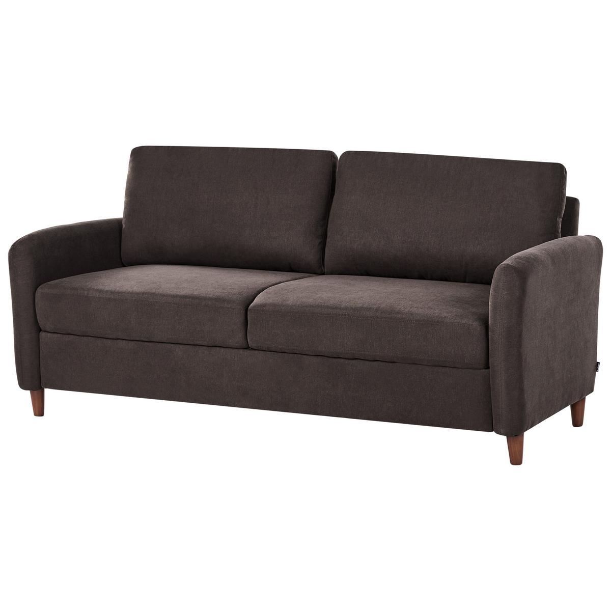 3-SITZER-SOFA Stoff Dunkelbraun Mare - Dunkelbraun, Textil (184/88/77cm) - Beliani