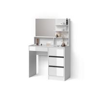 SCHMINKTISCH Imola Weiß 90 cm mit Spiegel - Weiß, Holzwerkstoff (90/75/40cm) - Livinity®