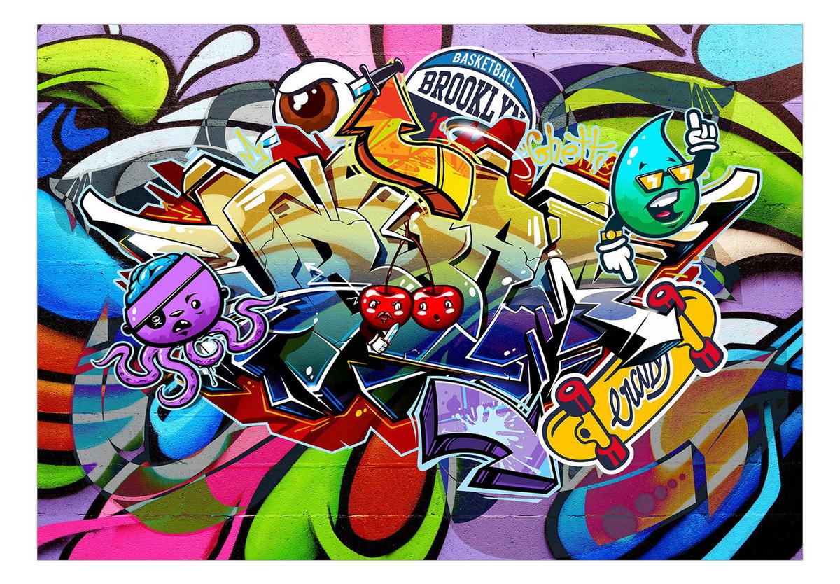 SELBSTKLEBENDE FOTOTAPETE Bunt 98/70 cm - Multicolor, Kunststoff/Textil (98/1cm) - KUNSTLOFT