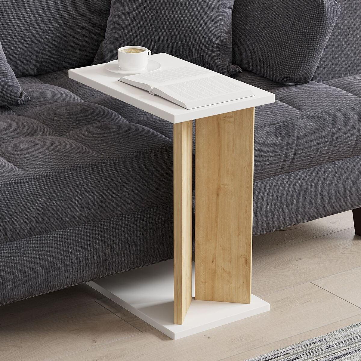 BEISTELLTISCH mit Ablage 50/25/48,6 cm - Beige, Holzwerkstoff (25/50/48.6cm) - Calicosy