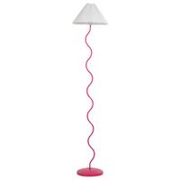 STEHLAMPE Weiß/Rosa Jikawo - Pink/Weiß, Metall (25/25/161cm) - Beliani