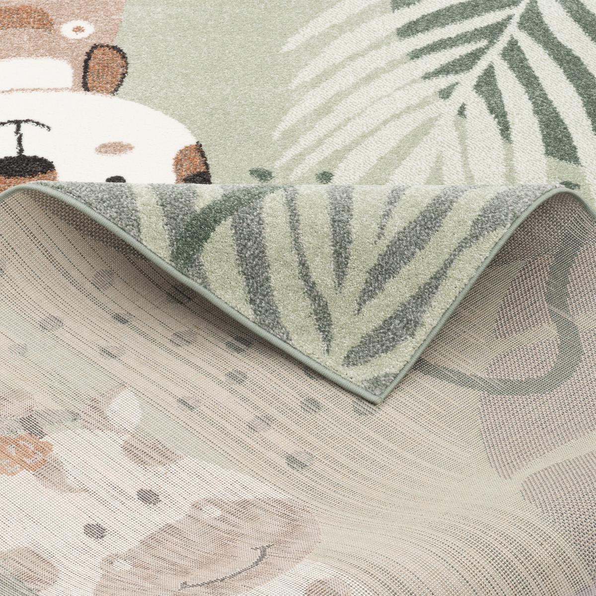KINDER TEPPICH SOFTSTAR KIDS SAFARI FRIENDS - Grün, Textil (120/170cm) - Pergamon