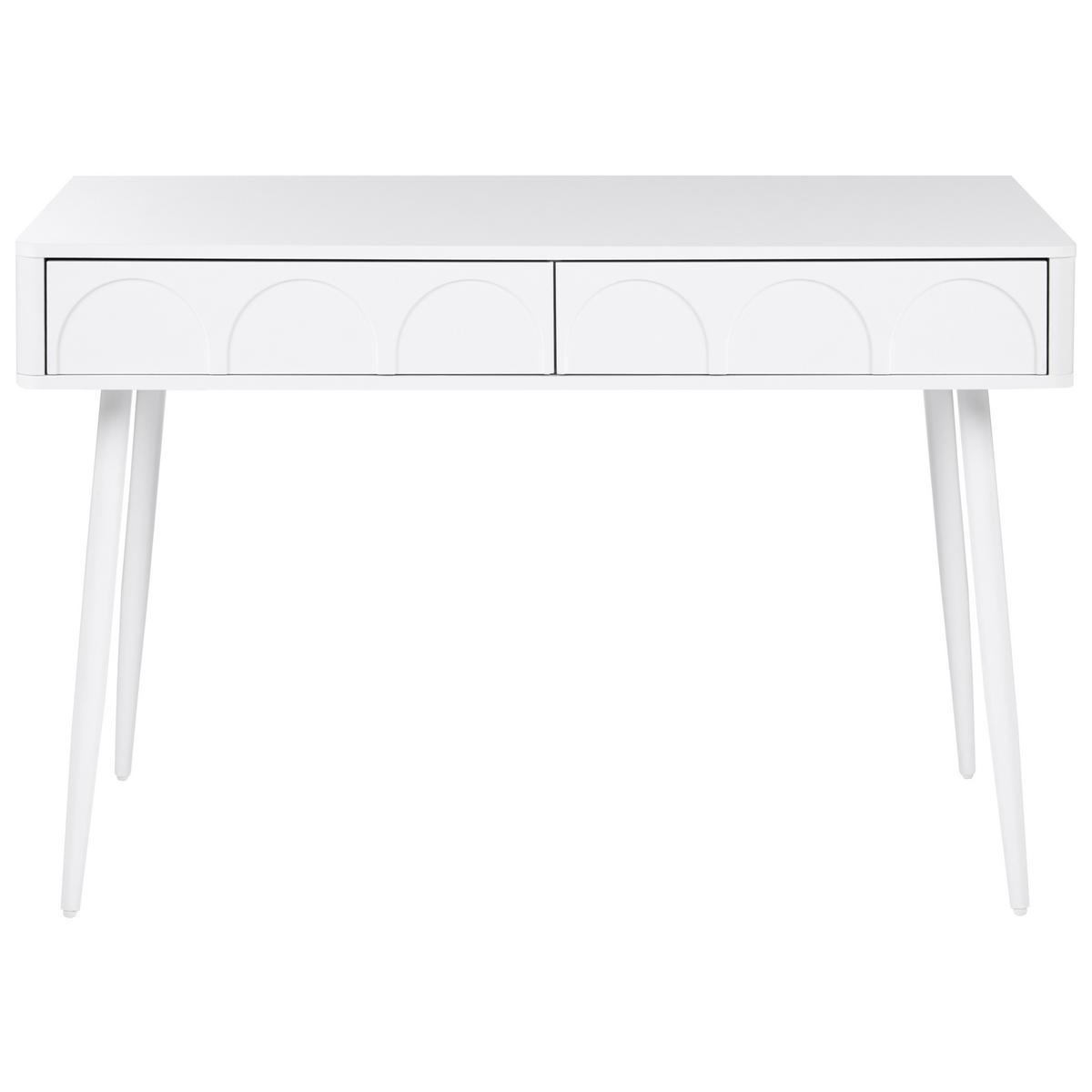 SCHREIBTISCH Weiß 120/60 cm Eslane - Weiß, Holzwerkstoff (60/120/78cm) - Beliani