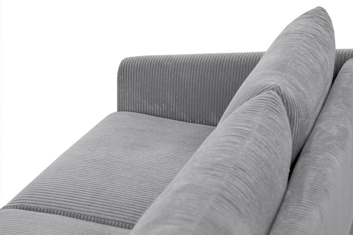 SOFA VILT 2,5-Sitzer, hellgrau - Hellgrau/Schwarz, Holzwerkstoff/Textil (202/89/94cm) - Wozimo