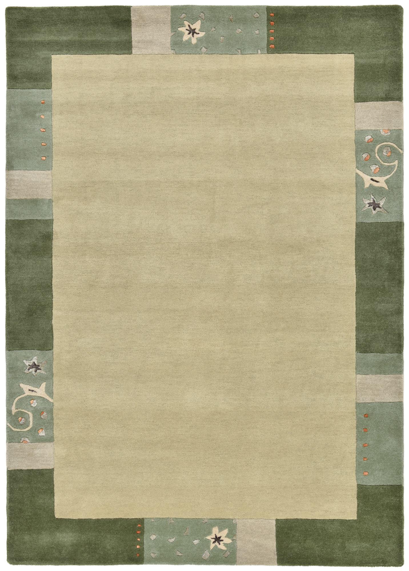 HANDTUFTTEPPICH Royal Ganges 60x90 cm - Grün, Textil (60/90cm) - THEKO
