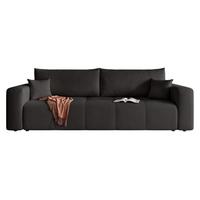 SCHLAFSOFA PEDRO mit Bettkasten Schwarz - Schwarz, Holzwerkstoff/Textil (244/79/93cm) - Idohome