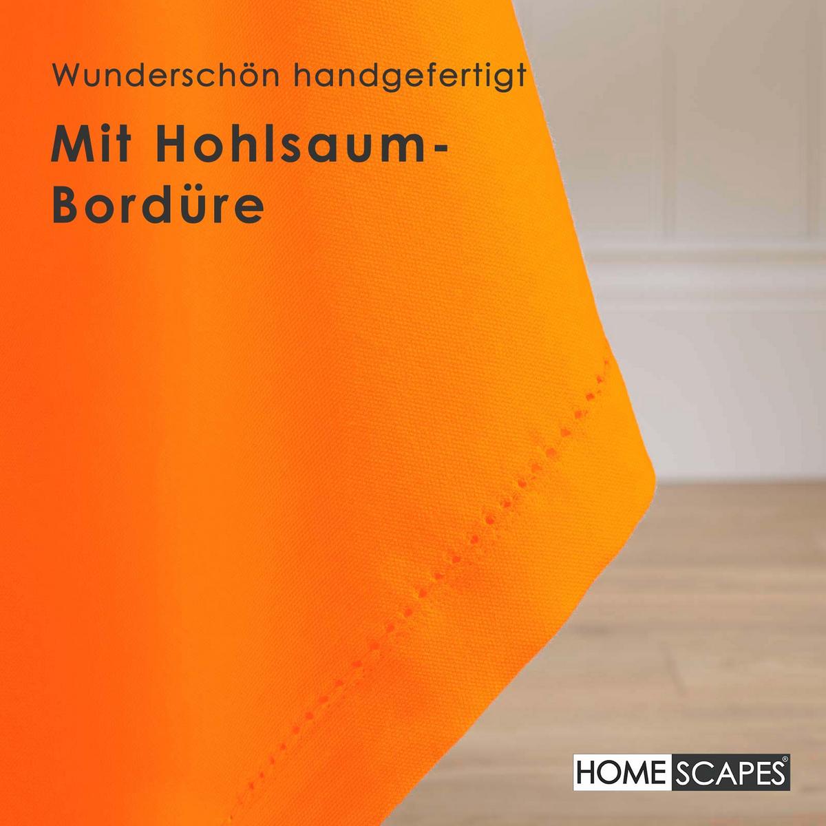 TISCHDECKE orange 137/137 cm, 100% Baumwolle - Orange, Textil (137/137cm) - Homescapes