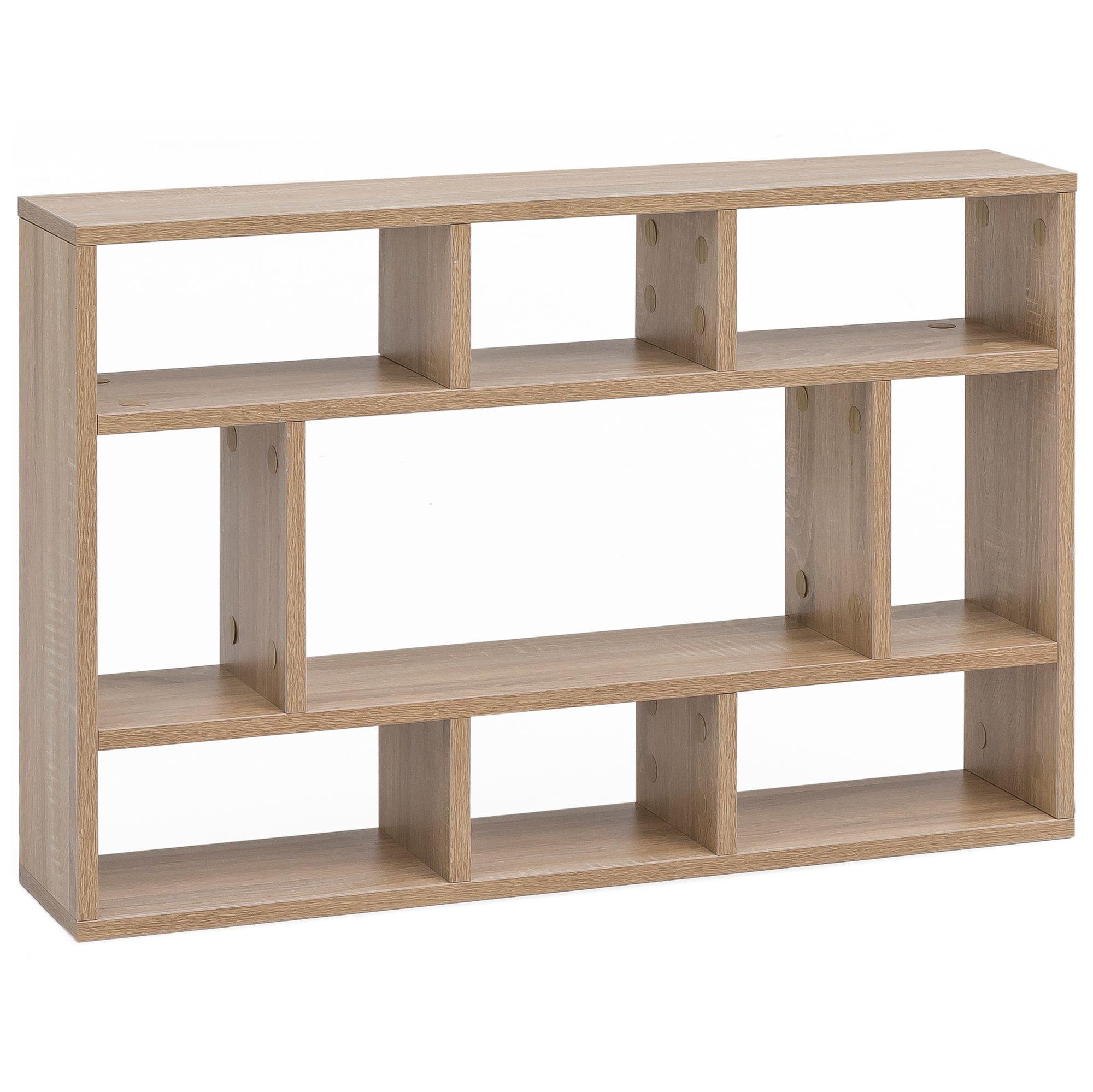 WANDREGAL MAGRA Spanplatte 9 Fächer Modern, Beige 75x16x51 cm - Beige, Holz (75/51/16cm) - KADIMA DESIGN