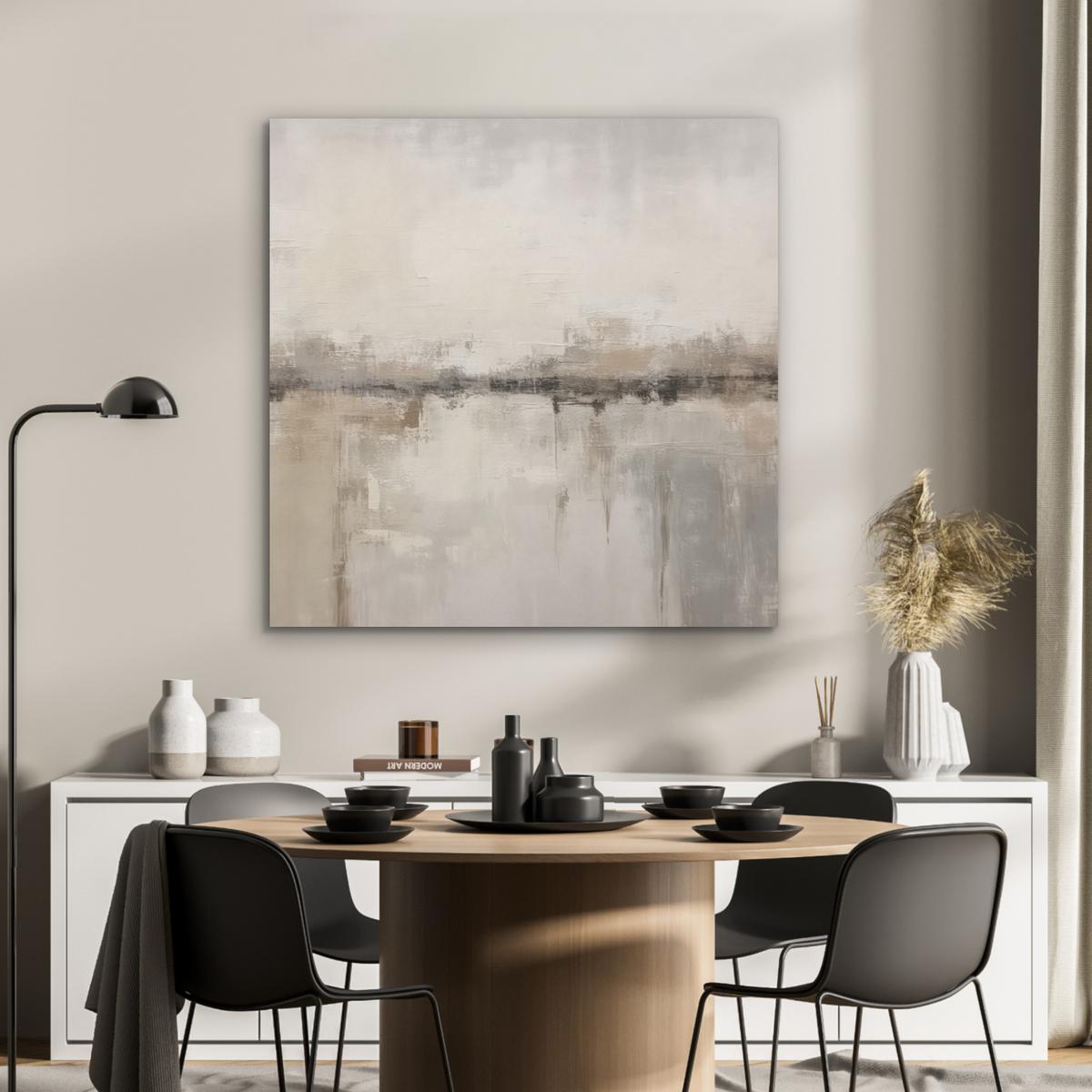 AKUSTIKBILD Moderne Kunst - Abstrakt - Beige Akustikpaneele 90x90 cm - Beige, Kunststoff (90/90/0.9cm) - MuchoWow
