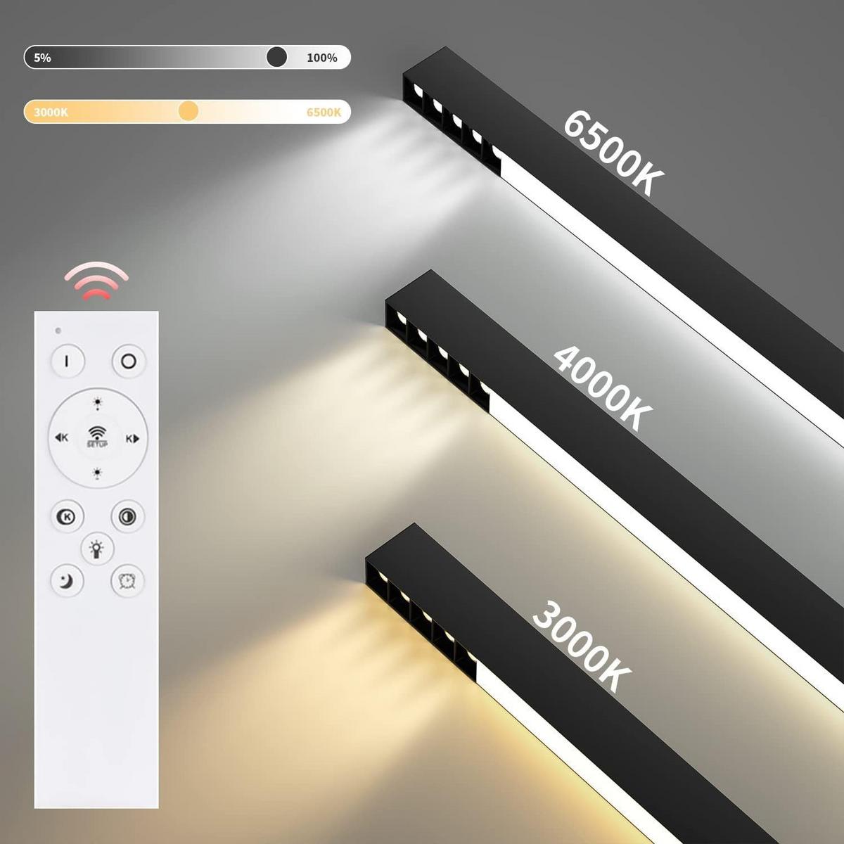 LED-DECKENLEUCHTE Ritter 53/3.5/5.5 cm - Schwarz, Metall (3.5/53/5.5cm) - Nettlife
