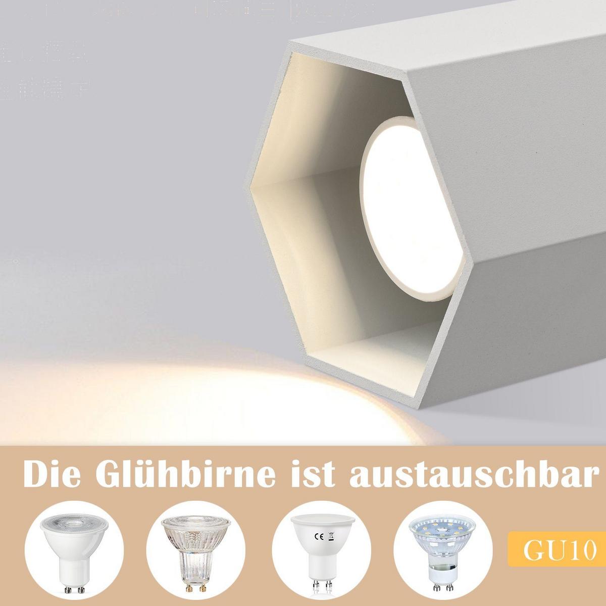 AUFBAULEUCHTE Emma 11/9/11 cm - Weiß, Metall (11/9/11cm) - Nettlife