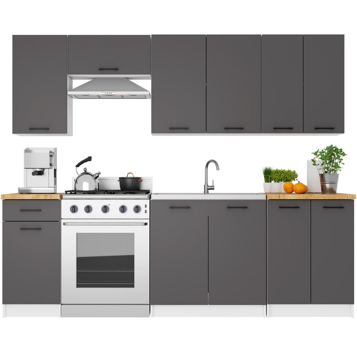 HÄNGESCHRANK Weiß, Graphit Grau 29/60/30 - Graphitfarben/Weiß, Holzwerkstoff (60/29/30cm) - RAUMHIRSCH FURNITURE