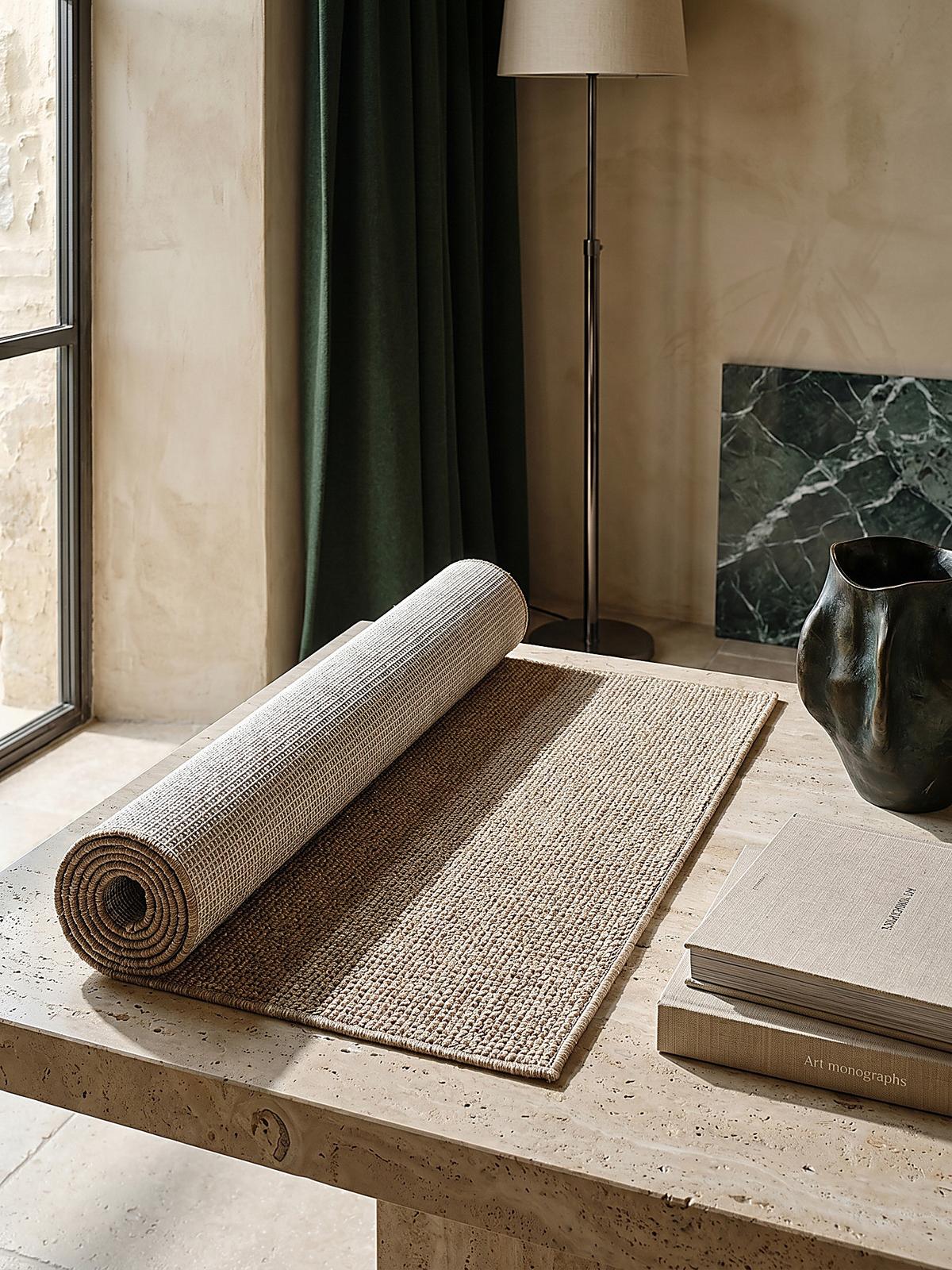 TEPPICHLÄUFER Uni TOCE Polypropylen Natur 80 x 150 cm - Beige, Textil (80/150cm) - KADIMA DESIGN