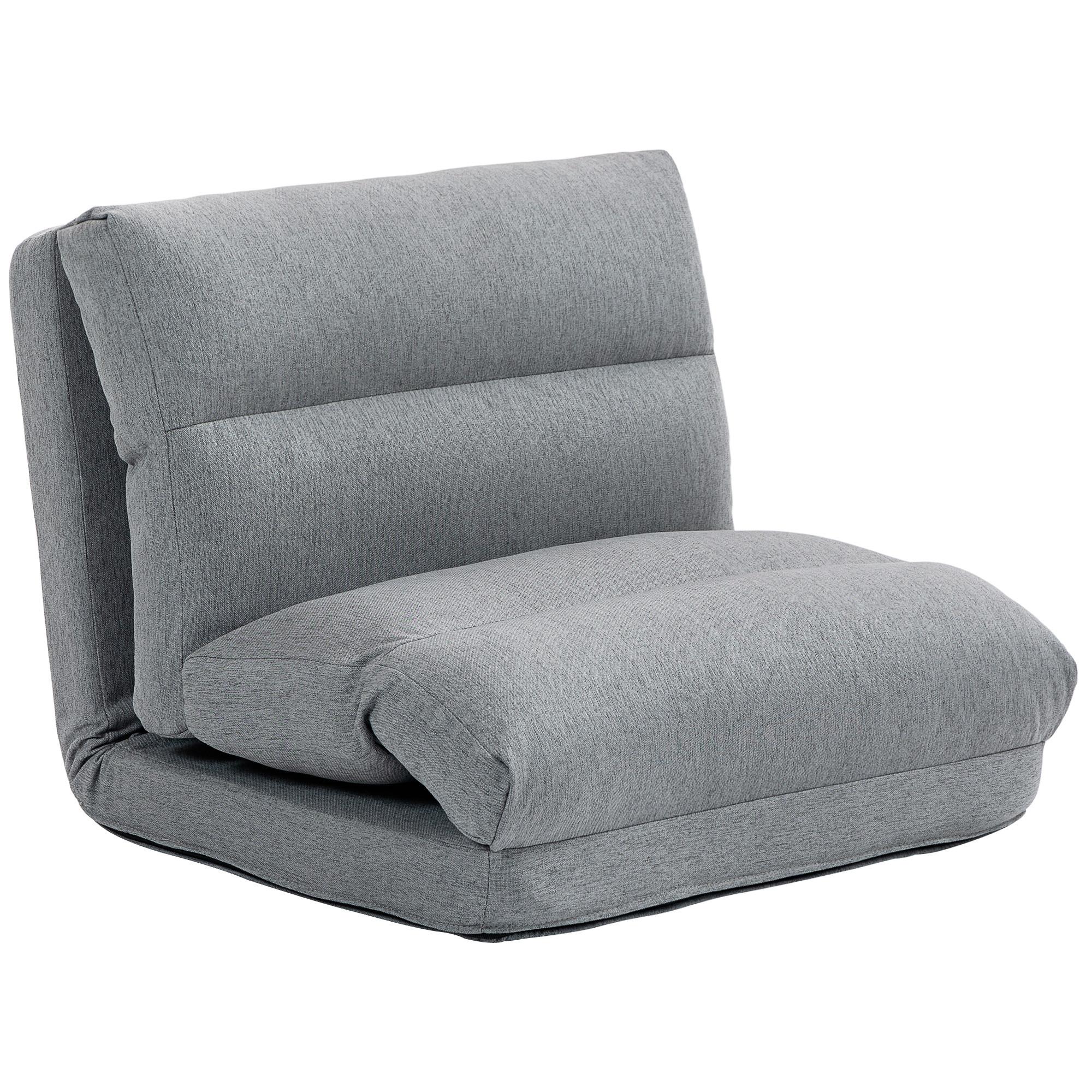 SCHLAFSESSEL Grau - Grau, Textil/Metall (72/56/70cm) - HOMCOM