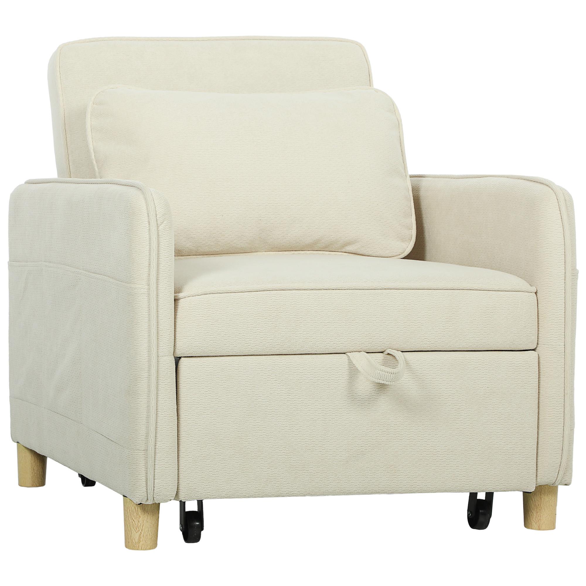 SCHLAFSESSEL Polyester Beige - Beige, Kunststoff/Textil (74/82/85.5cm) - HOMCOM