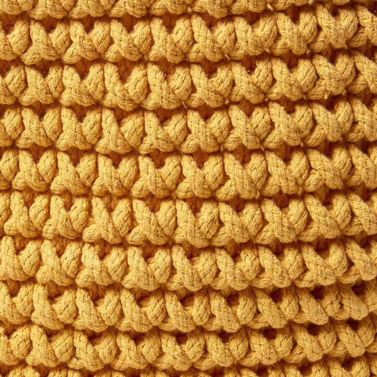 AUFBEWAHRUNGSKORB Baumwolle 42/37 cm - Gelb, Textil (42/42/37cm) - Homescapes