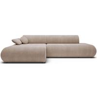 ECKSOFA Armone Beige Chenille - Beige/Schwarz, Kunststoff/Textil (286/173.5cm) - Selsey