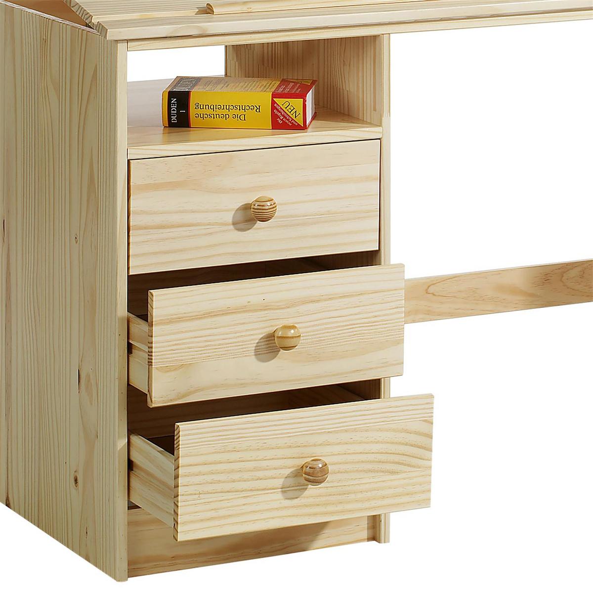 KINDERSCHREIBTISCH KEVIN natur - Naturfarben, Holz (115/73/60cm) - IDIMEX
