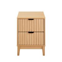 NACHTTISCH mit 2 Schubladen - bologne 40/40/52 cm - Apfelbaumfarben, Holzwerkstoff (40/52/40cm) - Calicosy