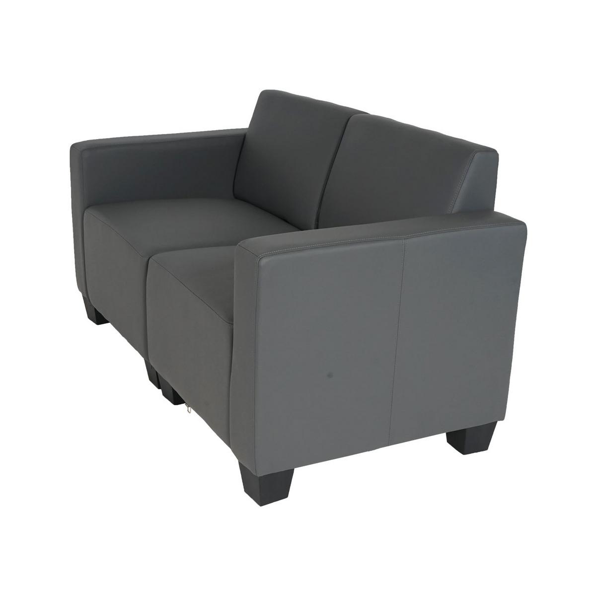 2-SITZER SOFA Grau - Dunkelgrau/Grau, Textil (136/76/72cm) - MCW