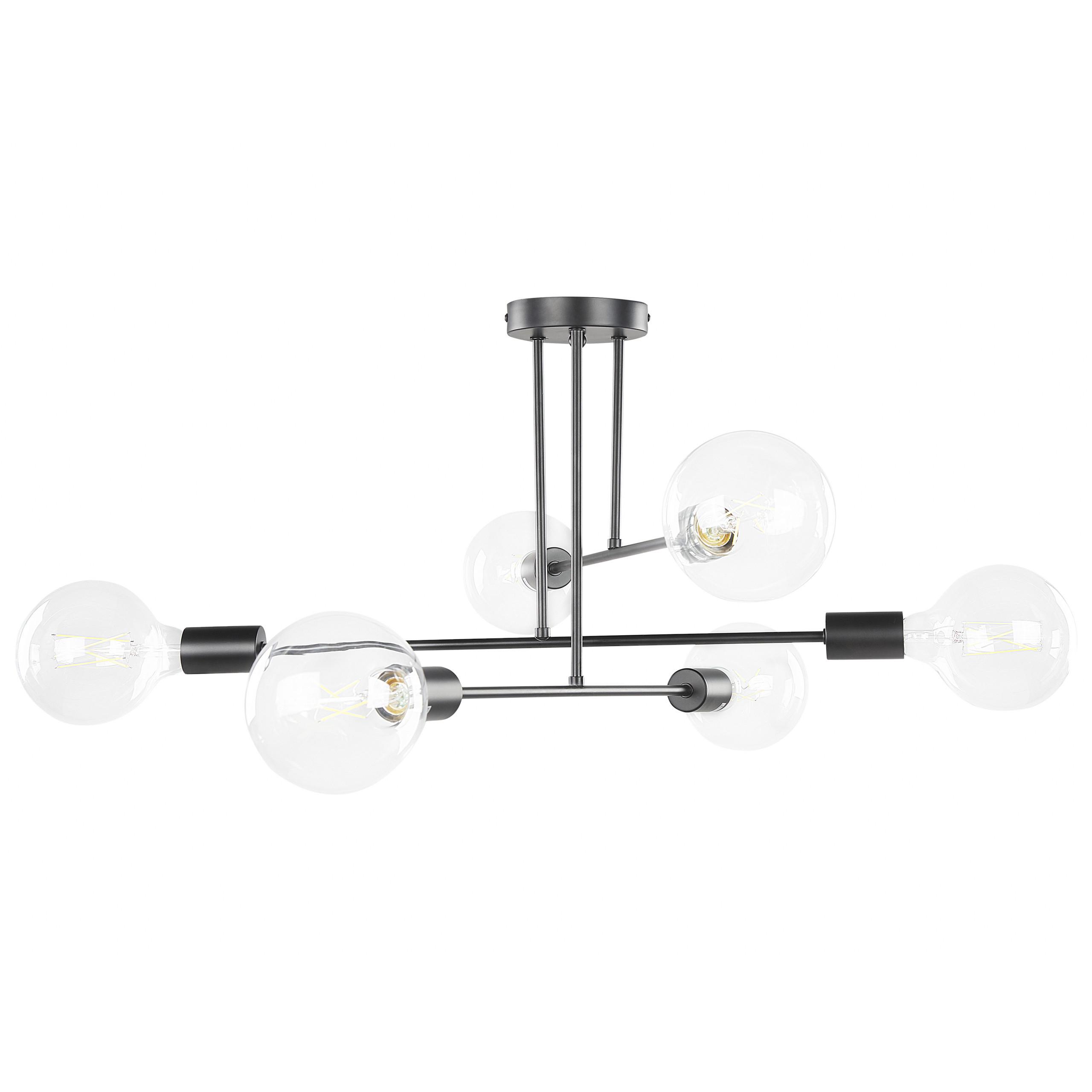 HÄNGELAMPE Kidane 61/61/33 cm - Schwarz, Metall (61/61/33cm) - Beliani