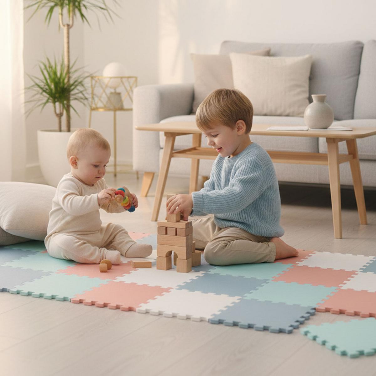 SPIELMATTE ab Null - 360/120 cm Puzzlematte Bunt - Multicolor, Kunststoff (30/30cm) - Littletom