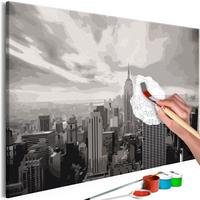 MALEN NACH ZAHLEN 50/40 cm - Schwarz, Textil (1.4/40cm) - KUNSTLOFT