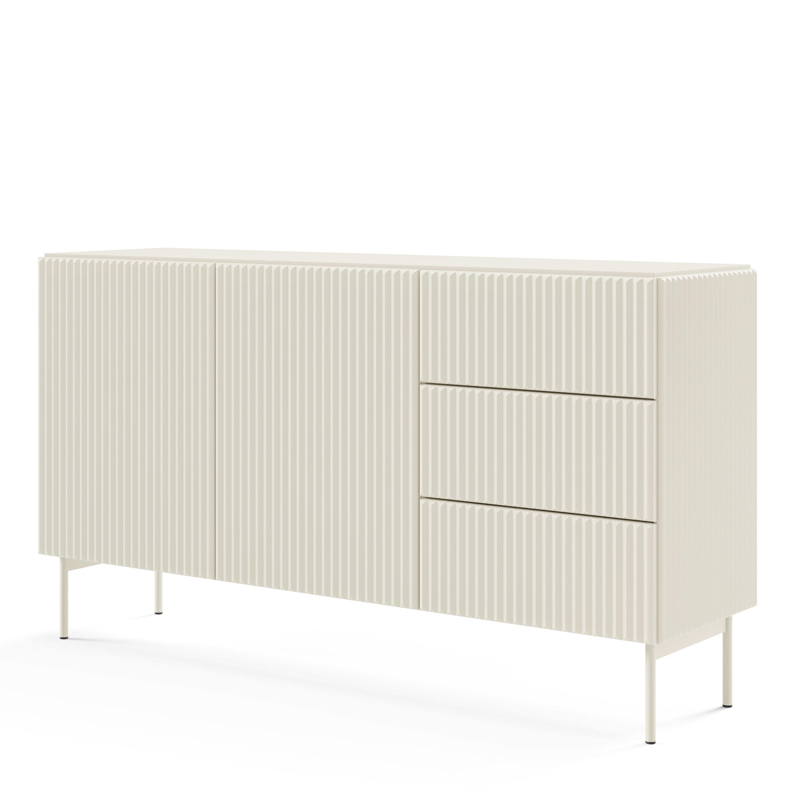 SIDEBOARD TRATTO 147/81,2/39,8cm mit 3 Schubladen 2 Türen Kaschmir - Kaschmir, Holzwerkstoff (147/81.2/39.8cm) - MASSENO