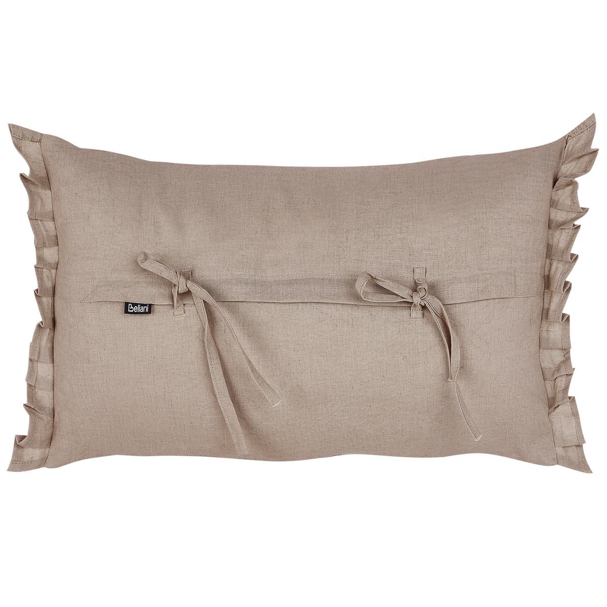 DEKOKISSEN 2er-Set Hellbraun 30/45 cm Sassafras - Hellbraun, Textil (45/30cm) - Beliani