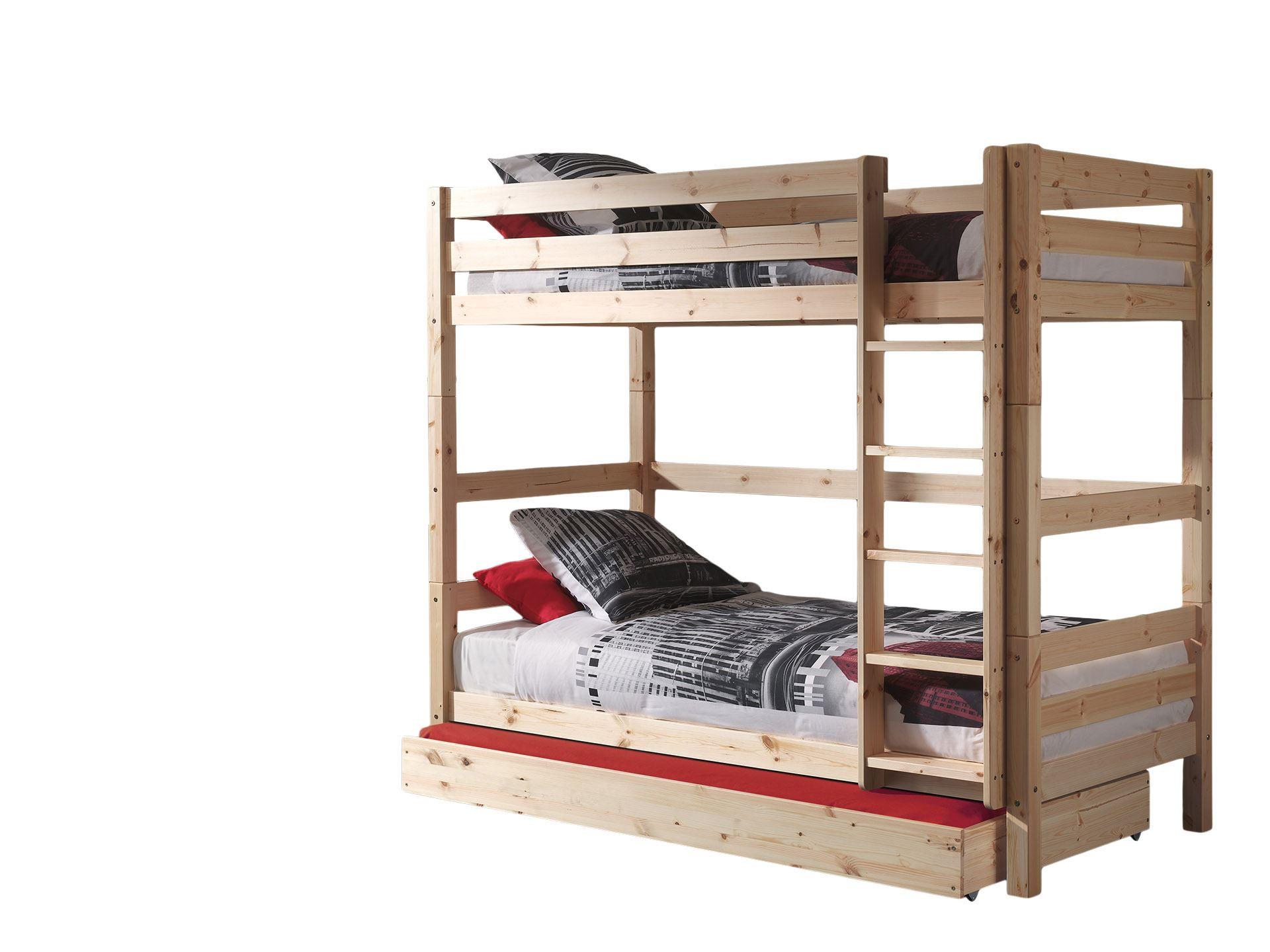 ETAGENBETT Karolina 210x161x105 aus Massivholz in natur - Kieferfarben, Holz (90/200cm) - 58aufmkessel