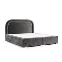 POLSTERBETT Harmony mit Stauraum 180/200 cm Stahl im Lotta Stoff - Chromfarben/Graphitfarben, Holz/Holzwerkstoff (180/200cm) - AltaBeds