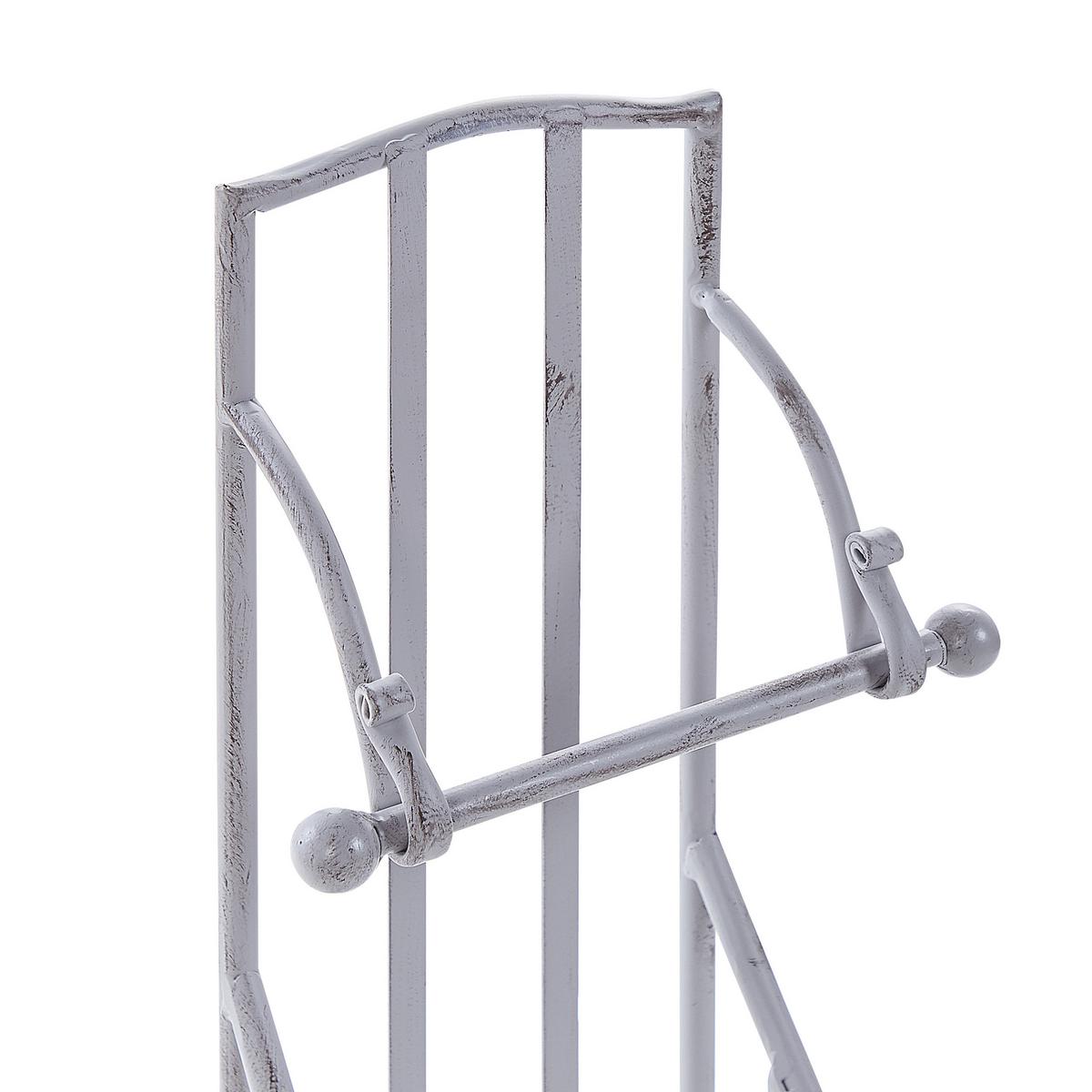 TOILETTENPAPIERSTÄNDER Metall Antik Optik grau Brisa - Grau, Metall (18/68/15cm) - Beliani
