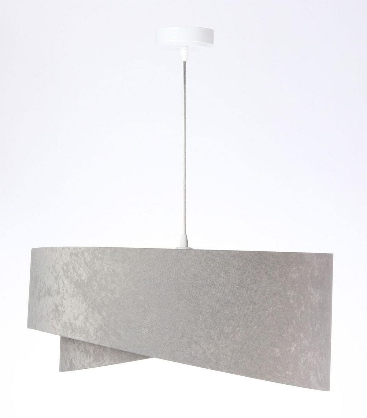 HÄNGELEUCHTE Grau 50/23 cm - Silberfarben, Kunststoff (50/1/23cm) - ONZENO