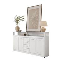 KOMMODE ROMANO mit Schubladen - Weiß, Holzwerkstoff (190/96/32cm) - Lookway