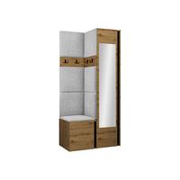 GARDEROBEN-SET Orion XXV - Hellgrau/Eiche Artisan, Holzwerkstoff/Kunststoff (82/186/46cm) - MIRJAN24