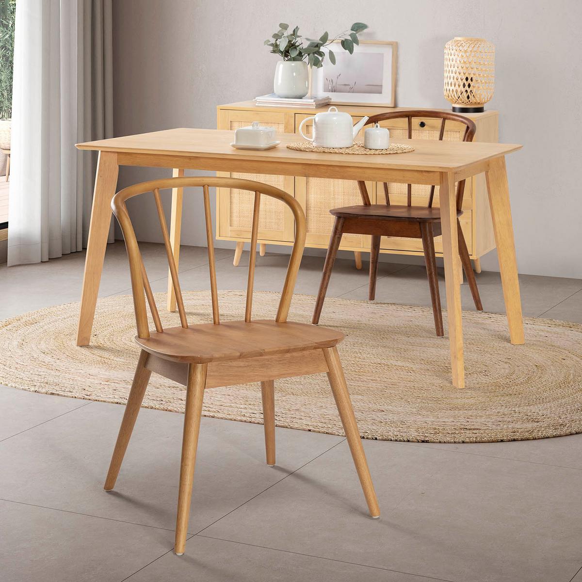 STUHL 2er-Set Brisa Eiche Farbe, Massivholz - Honigeiche, Holz (47/83/59cm) - VS Venta-stock