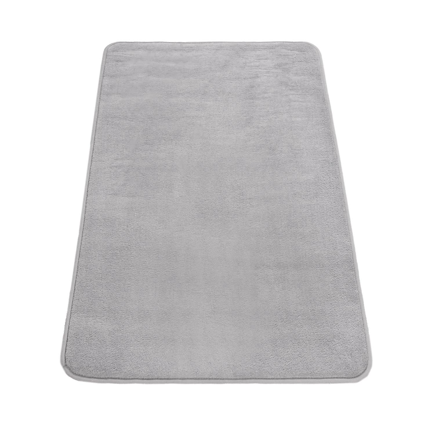 FLACHWEBTEPPICH Waschbar handgewebt, einfarbig, Grau, 60 x 100 cm - Grau, Textil (100/60cm) - KADIMA DESIGN