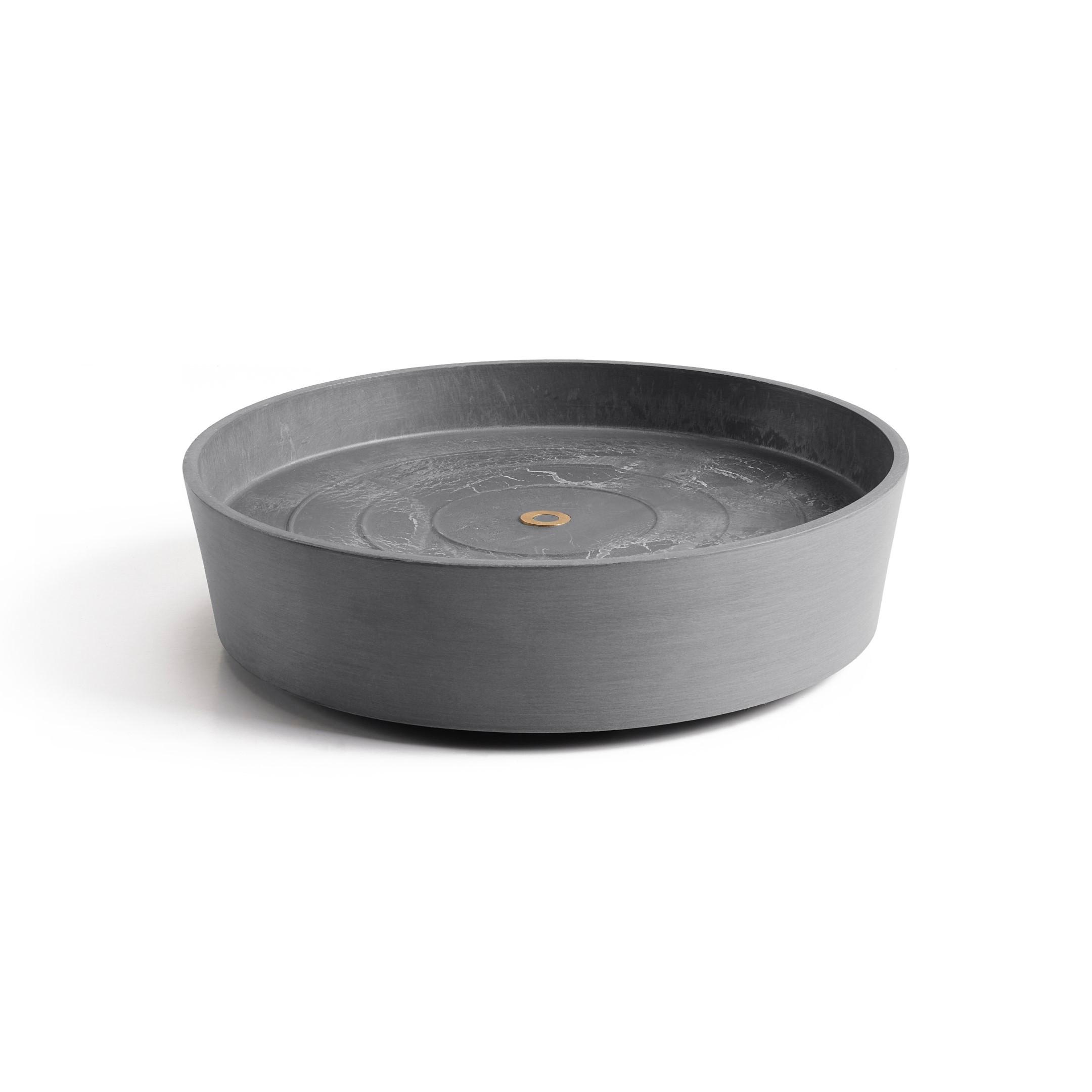 BLUMENTOPFUNTERSETZER mit Rädern 34,1/34,1/9 cm Grau - Grau, Kunststoff (34.1/9cm) - Ecopots