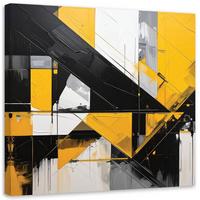 LEINWANDBILD 3D und geometrisch 20x20cm - Gelb, Textil (20/20cm) - Feeby