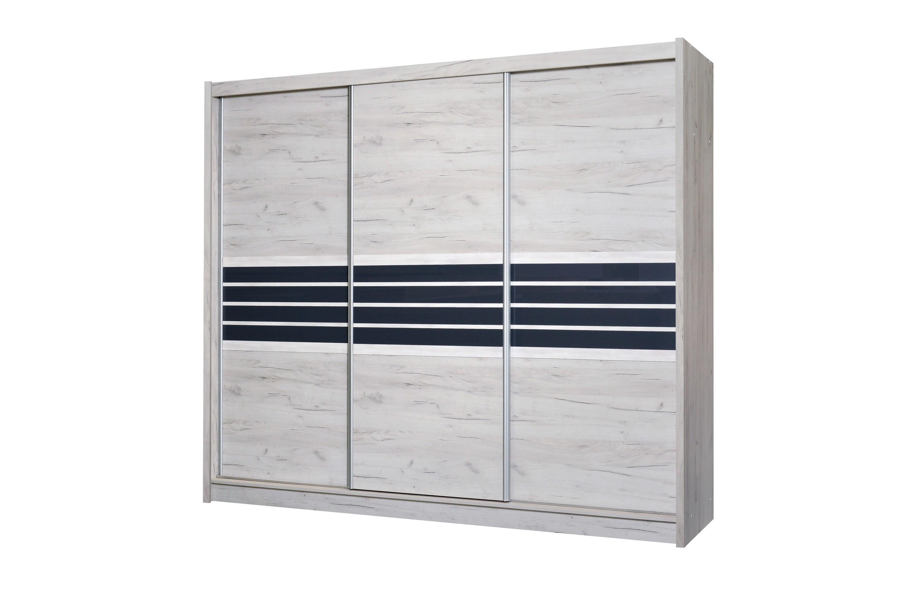 SCHWEBETÜRENSCHRANK RIVEN 250/215/61 cm 3-türig Braun - Braun, Holzwerkstoff (250/215/61cm) - MASSENO